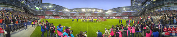 Panoramabild aus dem Fussballstadium in Salzburg.