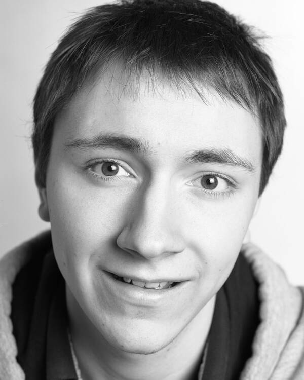Portrait eines jungen Mannes. Schwarz-Weiß.