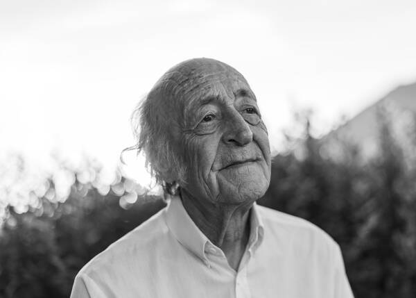 Portrait eines alten Mannes. Schwarz-Weiß.